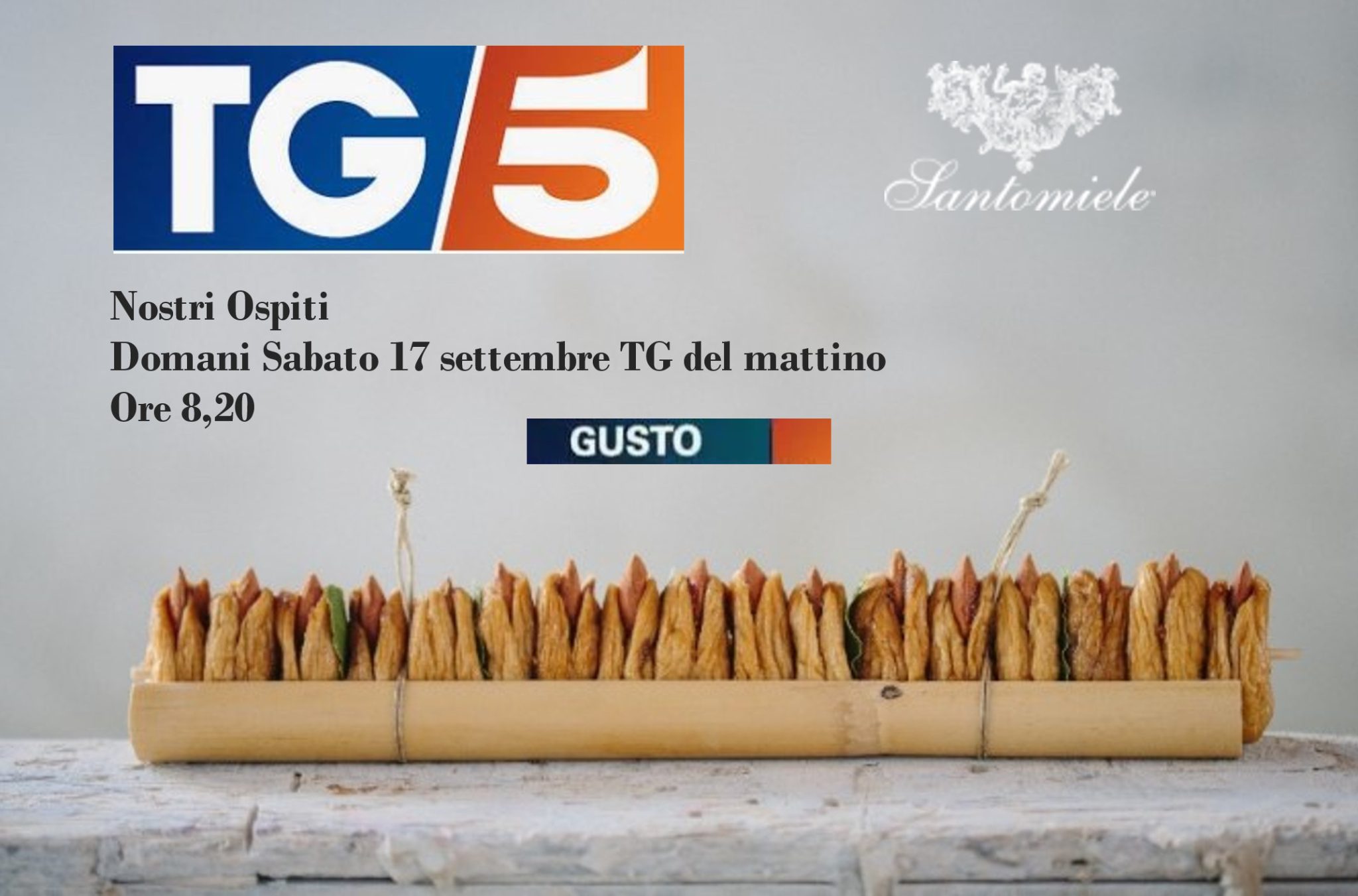 La Santomiele ospite al Tg5 nella rubrica “Gusto”